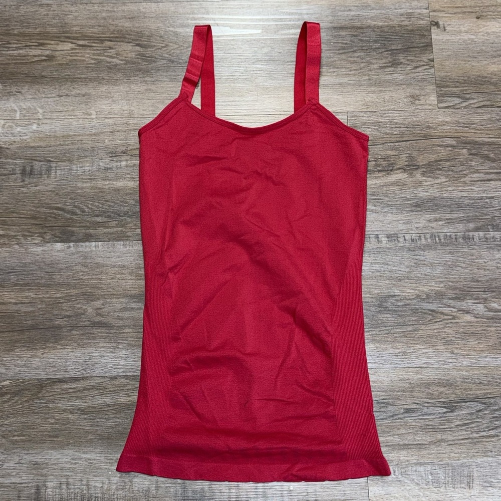 Chances R Seamless Camisole Top Womens M/L Vibrant Red Scoop Neckline